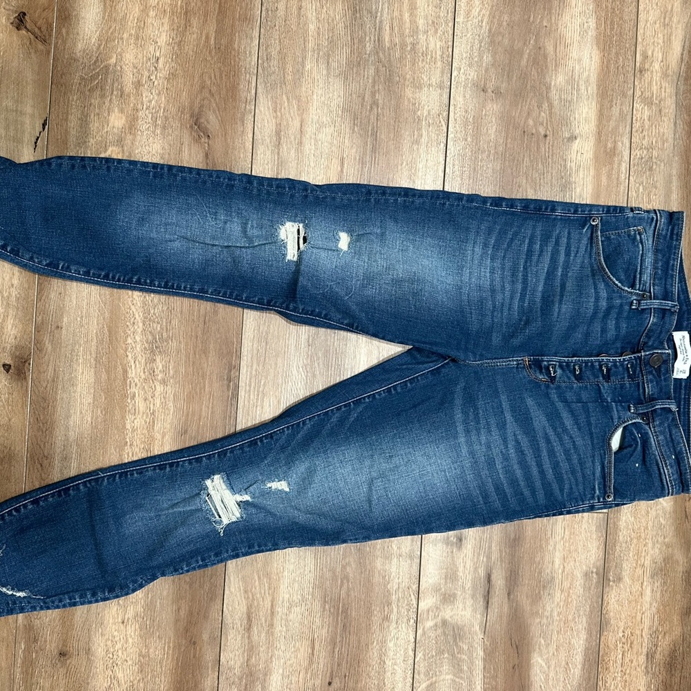 Abercrombie & Fitch Women's Skinny Jeans - Dark Blue